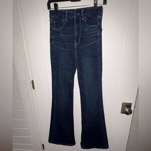 American Eagle curvy highest rise flare jeans sz 4 Long NWOT